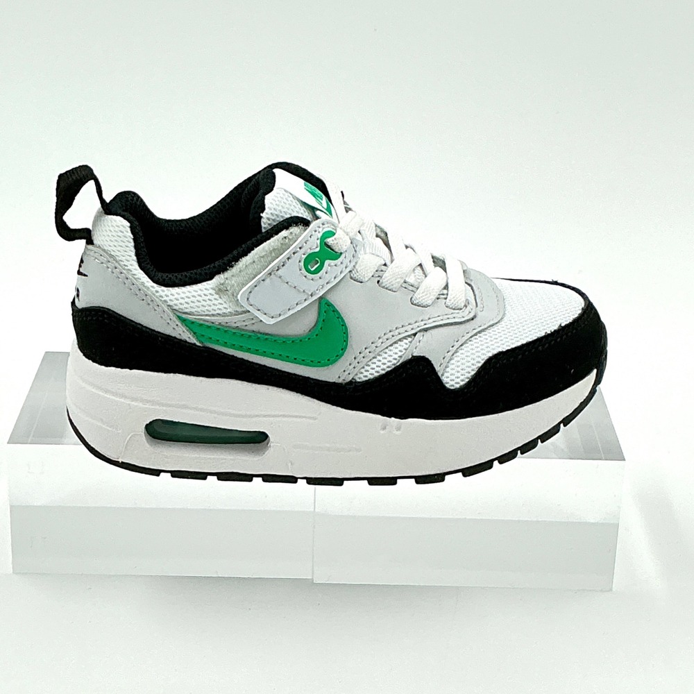 Nike Boys Size 8C‎ 8 Childs Sneaker White Black Green Air Max SYSTM Kids